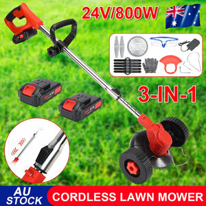 Cordless Grass Trimmer with Wheels Australia | 3-in-1 Whipper Snipper