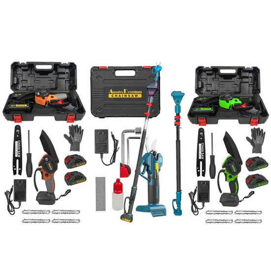 Aussies Premium 6 Inch Cordless Chainsaw - Powerful & Portable Cutting Solution!