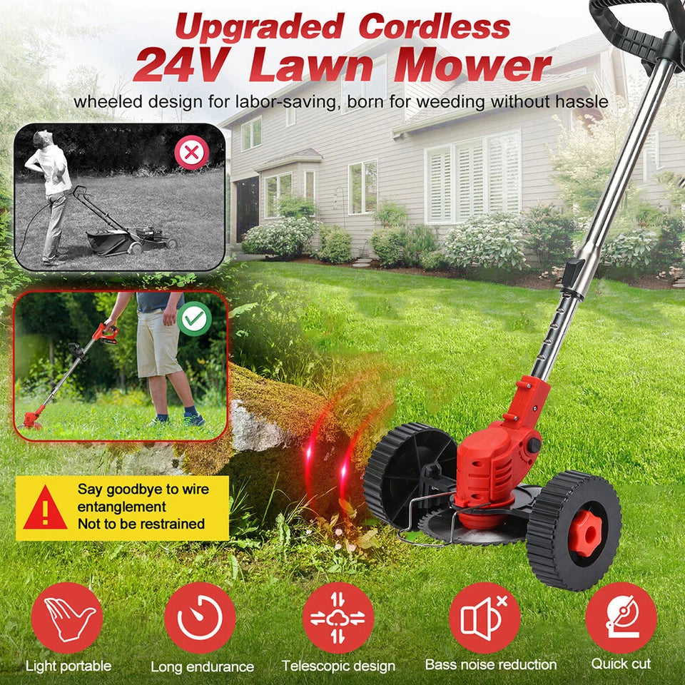 Cordless Grass Trimmer with Wheels Australia | 3-in-1 Whipper Snipper