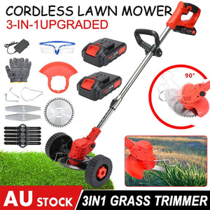 Cordless Grass Trimmer with Wheels Australia | 3-in-1 Whipper Snipper