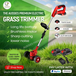 Grass Trimmer with Cordless Electric and Wheels