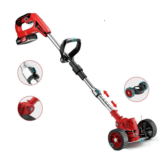 Ultimate Precision Grass Trimmer with Cordless Electric and Wheels